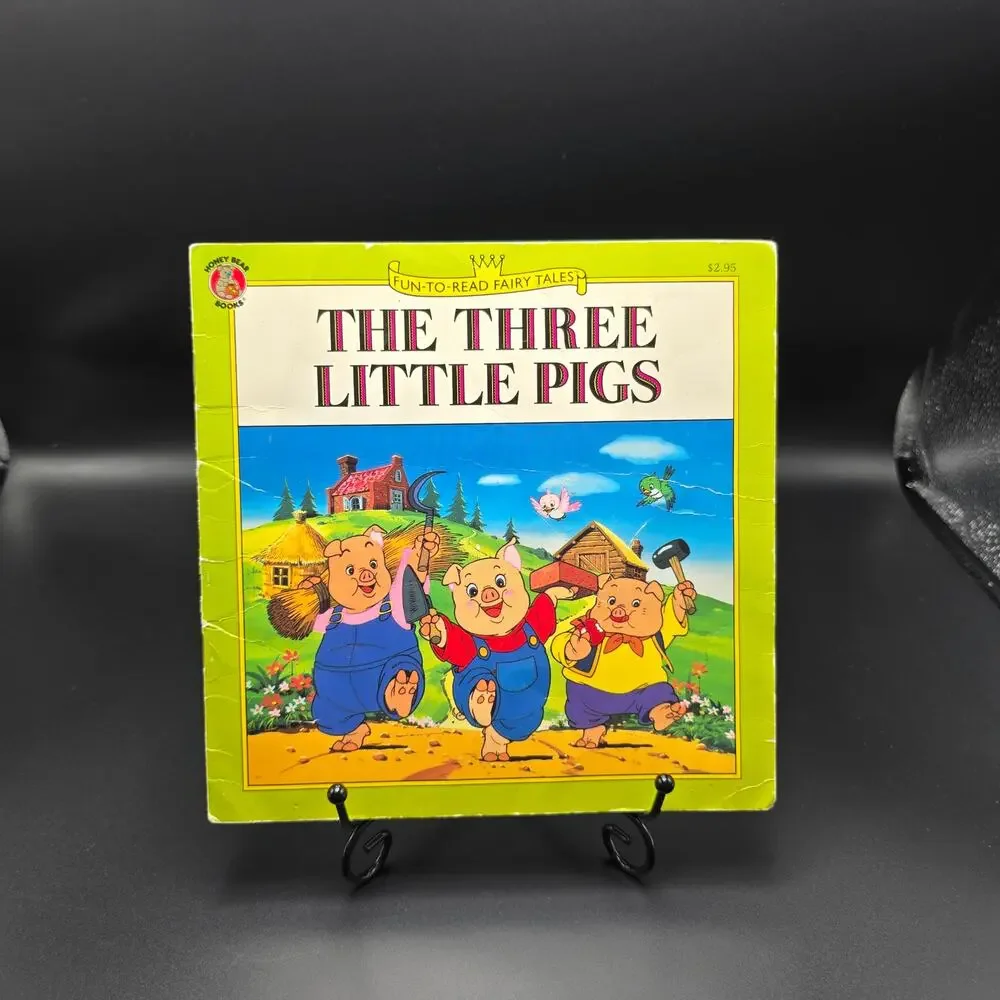Vintage 1994 The Three Little Pigs Modern Pub Honey Bear